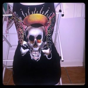 Great China wall tank top w real sworski crystals